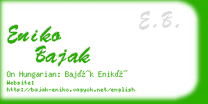 eniko bajak business card